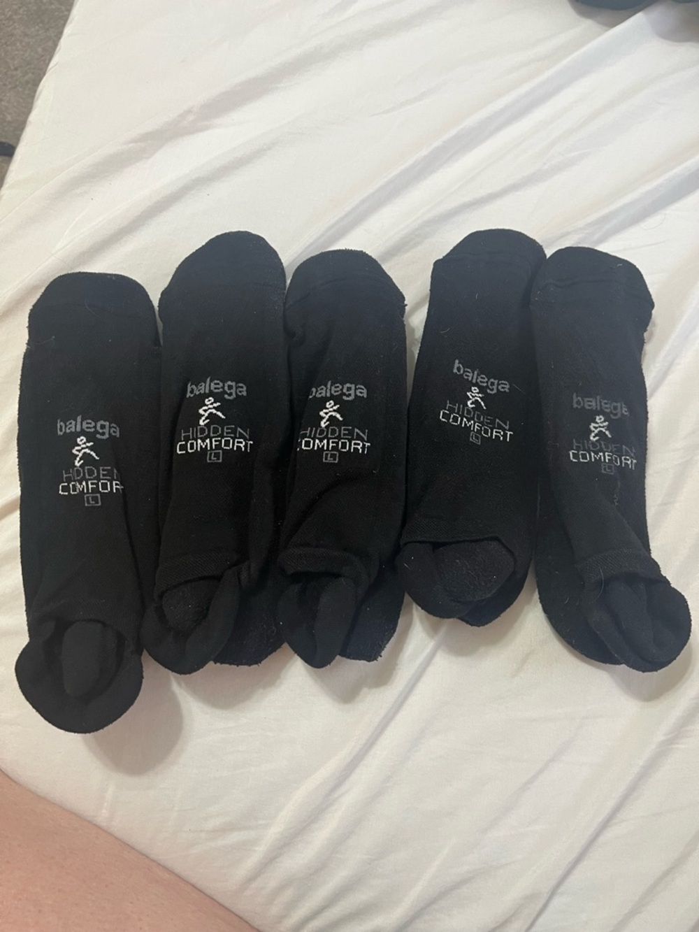 Balega Hidden Comfort No-Show Socks - Black (5 Pair)